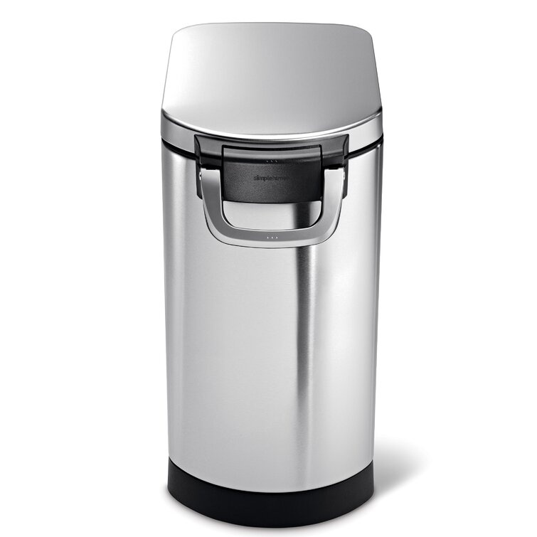 Simplehuman Pet Food Storage Container Stainless Steel for Dog Food Cat Food and Bird Fee